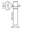 In-lite Liv Low Dark Solitary 12V-2W LED Alu. Dark Grey. WW