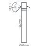 In-lite Liv (NEW) Solitary 12V-2W LED Alu. rose silver WW