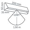In-lite Wedge Slim Dark Wall 12V 1W LED Alu Dark Grey Warm White