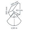In-lite Wedge White (new) wall 12v-1.5w led alu. white WW
