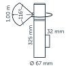In-lite Liv WALL (NEW) Wall 12V-2W LED Alu. rose silver WW