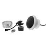 In-lite Puck 60 Dark 12V-1.5W LED Ø60mm Warm White diffuse Ring 86mm