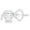 In-lite Puck 60 Dark 12V-1.5W LED Ø60mm Warm White diffuse Ring 86mm