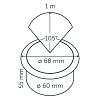 In-lite FUSION 60 Integrated 12V-1W LED RVS Ø60mm WW