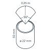 In-lite FUSION 22 Integrated 12V-0.25W LED 22mm WW