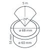 In-lite FLUX 60 (NEW) Integrated 12V-2W LED RVS Ø60mm WW