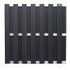 Restpartij WPC Design Scherm Antraciet met Aluminium liggers blank 180x180cm 14L