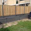 Betonpaal granietmotief diamantkop lange sleuven eindpaal 10x10x275cm Antraciet