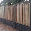 Betonpaal granietmotief ronde kop tussenpaal 10x10x275cm Antraciet