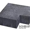 Schellevis Traptrede hoekstuk (massief) buiten 90° Grijs 37x15