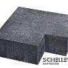 Schellevis Traptrede hoekstuk (massief) buiten 90° Carbon 40x20