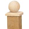 Paalornament Bol + plaat hout 80x80 mm