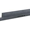 Betonpaal glad ronde kop 3-sponning 10x10x310cm Antraciet (2 onderplaten van 26cm)