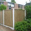 Betonpaal glad ronde kop lange sleuven 3-sponning 10x10x275cm Grijs-Wit