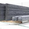 Betonplaat Dubbelzijdig Rotsmotief 184x36x4.8cm Antraciet