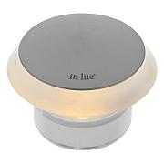 In-lite Puck 60 Rose Silver 12V-1.5W LED Ø60mm Warm White diffuse Ring 86mm