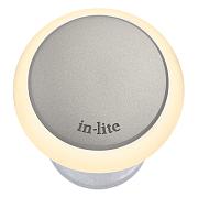 In-lite Puck 22 Rose Silver 12V-0.6W LED Ø22mm Warm White diffuse Ring 34mm