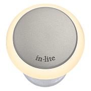 In-Lite Puck 22 Rose Silver 12V-0.6W LED Ø22mm Warm White diffuse Ring 34mm