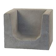 U-element hoeksteen 50x40x40cm Grijs
