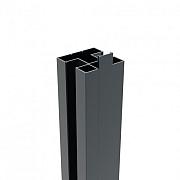 Boston alu H paal 75x75mm L-300cm RAL7016 incl. alu afwerkingsprofiel 4x24 mm L-300cm - 2337