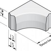 Hoekstuk-Hoekblok 13-15-25 cm inwendig R=0.3 vb grijs