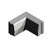 Hoekstuk 13-15x25 cm 90 gr. inwendig vb grijs