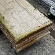 Restpartij Betonplaat Enkelzijdig Rotsmotief 184x36x3.6cm Creme - Verkleurd