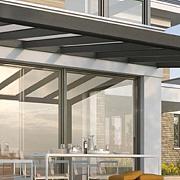 Aanbieding Veranda Expert Edition 600x350cm Ral 9007 Grijs voorzien van zijwand aan één zijde