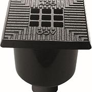 Aco Vloerput + Gietijzer Deksel en gietijzeren rand 20x20cm Ø75 mm 52287