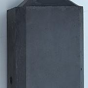 Betonpaal glad diamantkop tussenpaal 10x10x310cm Antraciet (2 onderplaten van 26cm)