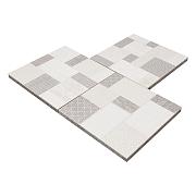 Restpartij GeoCeramica Design 60x60x4 cm Canvas Boucle Patchwork