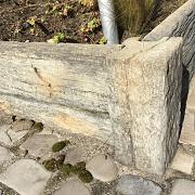 Timberstone hoekpaal 15x15x65 cm Driftwood (niet per post te versturen)