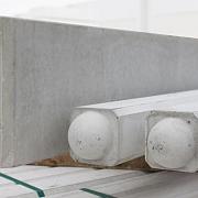 Betonpaal glad ronde kop t.b.v. bloembak tussenpaal 10x10x100cm Grijs-Wit