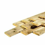 Plank geschaafd grenen met afgeronde hoek 16x140x3600mm