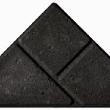 Bisschopsmuts BSS 8cm FA zwart met deklaag (29 st-m2)