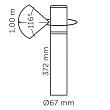 In-lite Liv Low Dark Solitary 12V-2W LED Alu. Dark Grey. WW