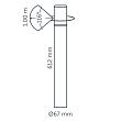 In-lite Liv (NEW) Solitary 12V-2W LED Alu. rose silver WW
