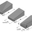 Inriteindstuk MB tbv 13-15 Links 30x60x20-10 cm VB