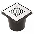 Kolk Vloerput + RVS Deksel 20x20cm Ø75 mm