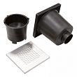 Kolk Vloerput + RVS Deksel 20x20cm Ø75 mm