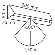 In-lite Wedge Slim Dark Wall 12V 1W LED Alu Dark Grey Warm White