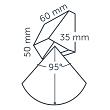 In-lite Mini Wedge Dark (new) wall 12v-1.5w led alu. Dark Grey WW