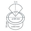 In-lite FUSION 60 Integrated 12V-1W LED RVS Ø60mm WW