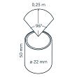 In-lite FUSION 22 Integrated 12V-0.25W LED 22mm WW