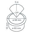 In-lite FLUX 60 (NEW) Integrated 12V-2W LED RVS Ø60mm WW