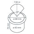 In-lite Big FLUX 60 Integrated 12V-3W LED RVS Ø60mm WW