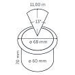 In-lite Big FLUX Narrow 60 Integrated 12V-3W LED RVS Ø60mm WW