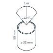 In-lite DB-LED (WW)  Integrated 12V-0.5W LED rond 22mm