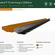 Flexline 075x2200 mm Weervast (Corten) per strip 3 grondnagels en verbindingsplaat - FL075WS