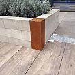 Stapelblok Linia-Patio Afdekker Hoekstuk 15x15x43 cm Corten